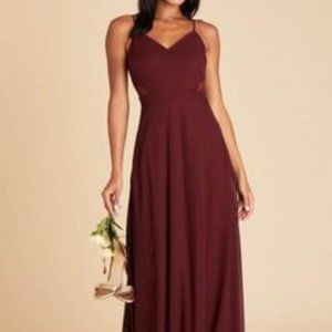 NWT CABERNET (BURGUNDY) CHIFFON LIN BIRDY GREY BRIDESMAID DRESS LARGE